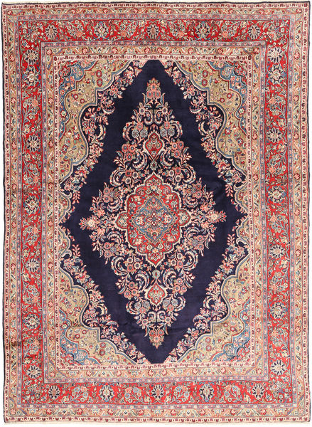 Hamadan Alfombra 265X376 Oriental Hecha A Mano Púrpura Oscuro/Marrón Claro Grande (Lana, Persia/Irán)