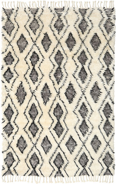 Barchi/Moroccan Berber Rug 160X230 Authentic
 Modern Handknotted Beige/Dark Grey (Wool, India)