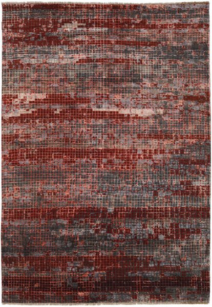 Damask Rug 166X240 Authentic
 Modern Handknotted Dark Red/Dark Brown ( India)