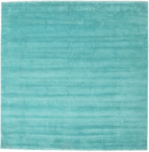 Тканый Fringes - Aqua Ковер 250X250 Современный Темно-Бирюзовый/Темно-Бирюзовый Большой (Шерсть, Индия)