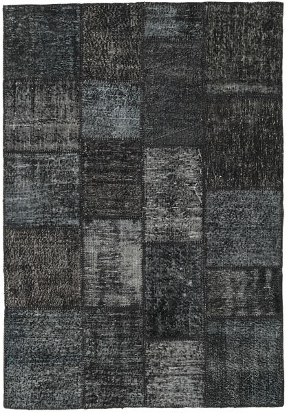 Patchwork Rug 137X200 Authentic
 Modern Handknotted Dark Grey/Black (Wool, Turkey)