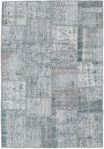 Patchwork Teppich
 159X231 Echter Moderner Handgeknüpfter Hellgrau (Wolle, Türkei)