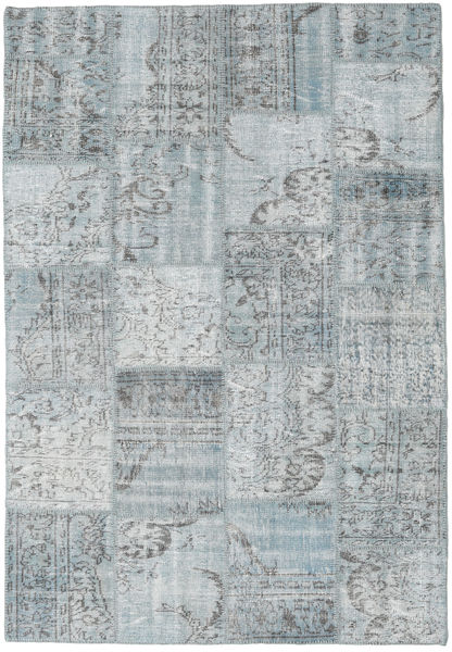 Patchwork Tapis 160X230 Moderne Fait Main Gris Clair (Laine, Turquie)