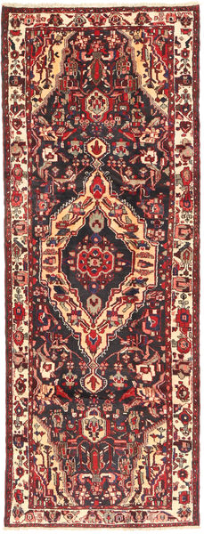 Hamadan Tappeto 115X310 Orientale Fatto A Mano Alfombra Pasillo Blu Scuro/Marrone (Lana, Persia/Iran)