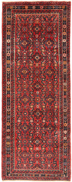 Hamedan Koberec 110X290 Orientální Ručně Tkaný Běhoun Tmavě Červená/Červenožlutá (Vlna, Persie/Írán)