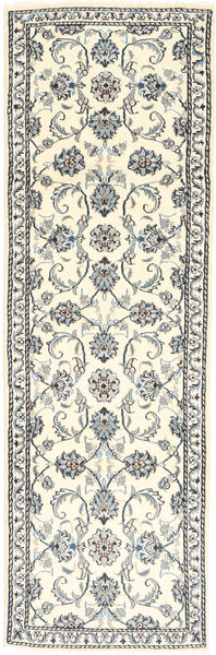 Nain Teppich
 78X250 Echter Orientalischer Handgeknüpfter Läufer Beige/Hellgrau/Dunkelgrau (Wolle, Persien/Iran)