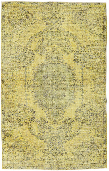 Colored Vintage 러그 167X262 정품
 모던 수제 옐로우/라이트 그린 (울, 터키)