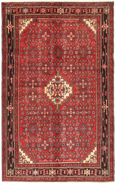 Hosseinabad Tapete 153X245 Oriental Feito A Mão Vermelho Escuro/Castanho Escuro (Lã, Pérsia/Irão)