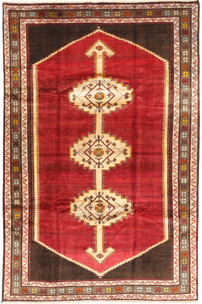 Saveh Alfombra 200X305 Oriental Hecha A Mano Óxido/Roja/Rojo Oscuro (Lana, Persia/Irán)