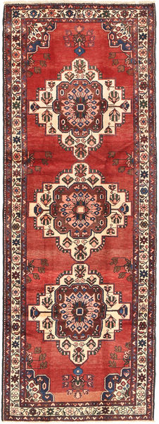 Hamadan Tapis 116X315 D'orient Fait Main Tapis Couloir Marron/Rouille/Rouge (Laine, Perse/Iran)