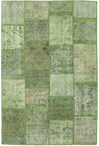 Patchwork Rug 158X236 Authentic
 Modern Handknotted Olive Green/Light Green (Wool, Turkey)
