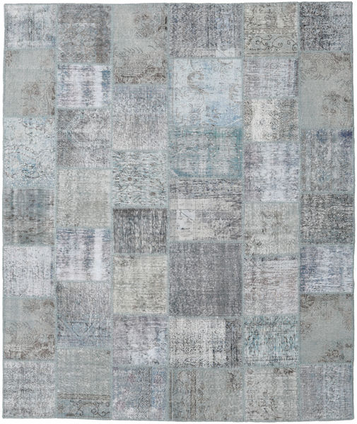 パッチワーク 絨毯 250X298 モダン 手織り 薄い灰色/水色 大きな (ウール, トルコ)