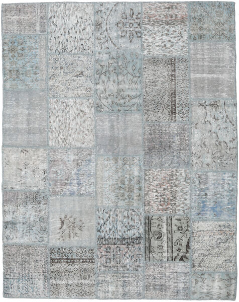 Patchwork Matta 200X252 Äkta Modern Handknuten Ljusgrå (Ull, Turkiet)
