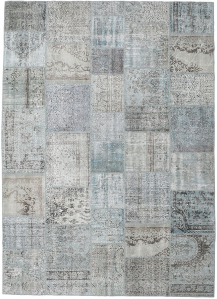 Patchwork 러그 251X351 정품
 모던 수제 라이트 그레이 대형 (울, 터키)