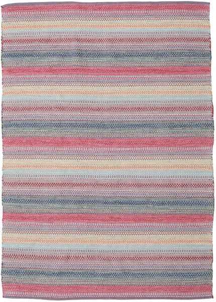 Wilma - Roz Covor 170X240 Modern Lucrate De Mână Gri Deschis/Roşu Închis (Bumbac, India)