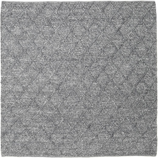 Rut - Tamno Siva Melange Sag 250X250 Autentični
 Moderni Ručno Tkani Kvadratni Tamnosiva/Svjetlosiva/Svjetloljubičasta Veliki (Vuna, Indija)