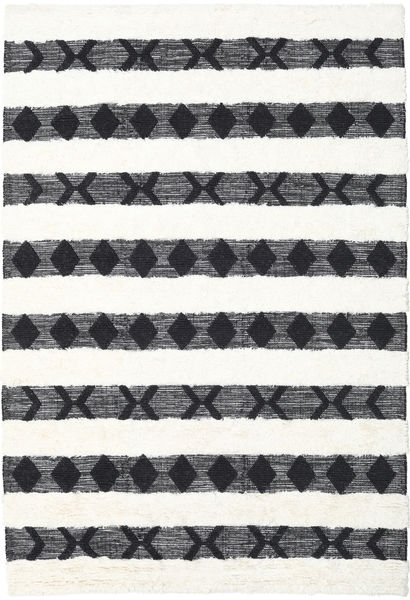 Shaula - Black/White Rug 200X300 Authentic
 Modern Handwoven Beige/Dark Grey/White/Creme (Wool, India)