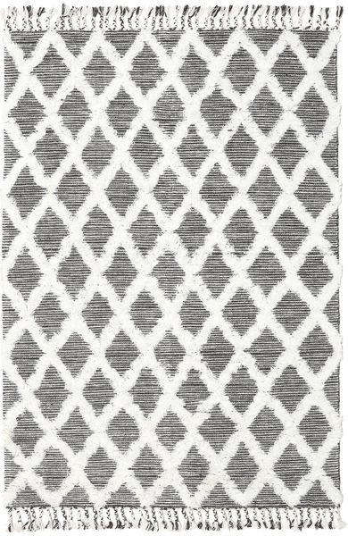 Inez - Marron Foncé/Blanc Tapis 160X230 Moderne Tissé À La Main Beige/Gris Clair (Laine, Inde)