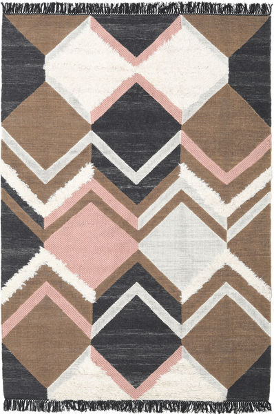 Silvana - Soft Pink Teppe 200X300 Ekte Moderne Håndvevd Beige/Mørk Grå (Ull, India)