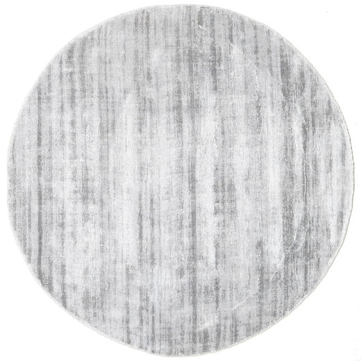 Highline - Grå Tæppe Ø 150 Moderne Rundt Hvid/Creme/Lysegrå ( Indien)
