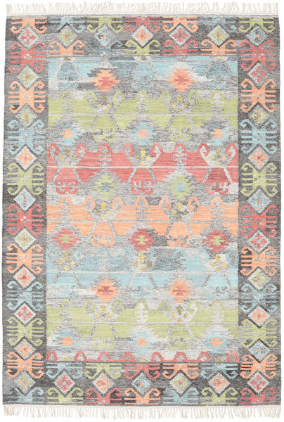 Azteca - Coral Multi Tapete 160X230 Moderno Tecidos À Mão Cinzento Claro/Bege (Lã, Índia)