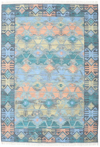 Azteca - Blue Multi Rug 240X340 Authentic
 Modern Handwoven Light Blue/Light Grey (Wool, India)