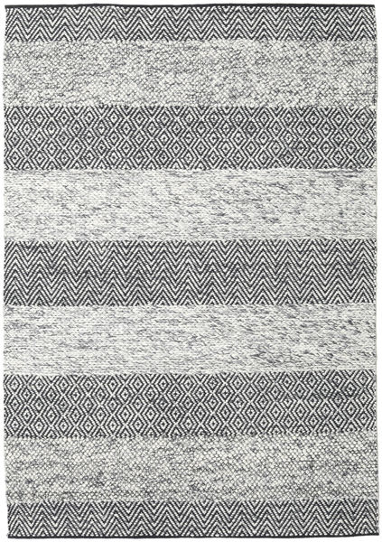 Folke - Grey Rug 160X230 Authentic
 Modern Handwoven Light Grey/Dark Grey (Wool, India)