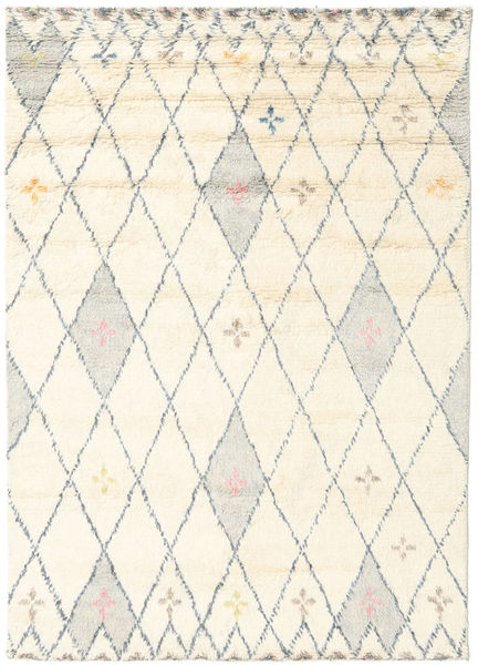 Hatsya - White Covor 170X240 Modern Lucrat Manual Bej/Bej Închis (Lână, India)