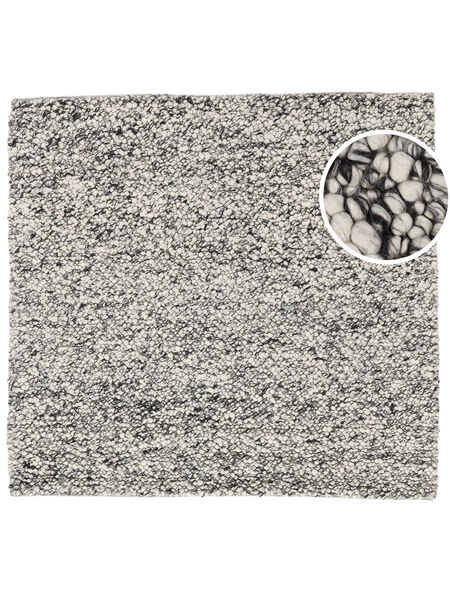 Bubbles - Melange Grigio Tappeto 250X250 Moderno Quadrato Grigio Chiaro/Grigio Scuro Grandi (Lana, India)