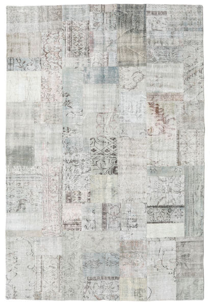 Patchwork Rug 203X302 Authentic
 Modern Handknotted Light Grey/Beige (Wool, Turkey)