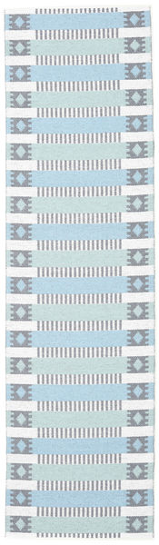Tradition - Bleu/Vert Tapis 70X300 Moderne Tapis Couloir Bleu Clair/Gris Clair ( Suède)