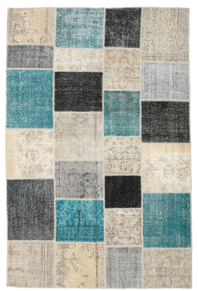 Patchwork Alfombra 198X301 Moderna Hecha A Mano Gris Claro/Gris Oscuro (Lana, Turquía)