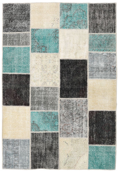 Patchwork Rug 159X230 Authentic
 Modern Handknotted Light Grey/Beige (Wool, Turkey)