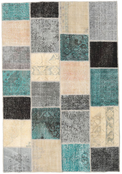 Patchwork Tappeto 160X231 Moderno Fatto A Mano Grigio Chiaro/Marrone Chiaro (Lana, Turchia)