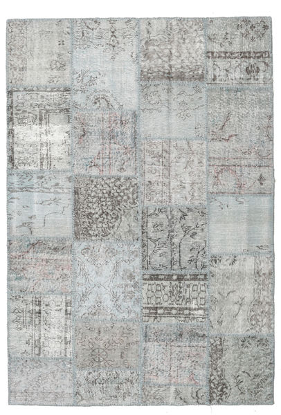 Patchwork Tappeto 159X232 Moderno Fatto A Mano Blu Turchese/Grigio Chiaro (Lana, Turchia)