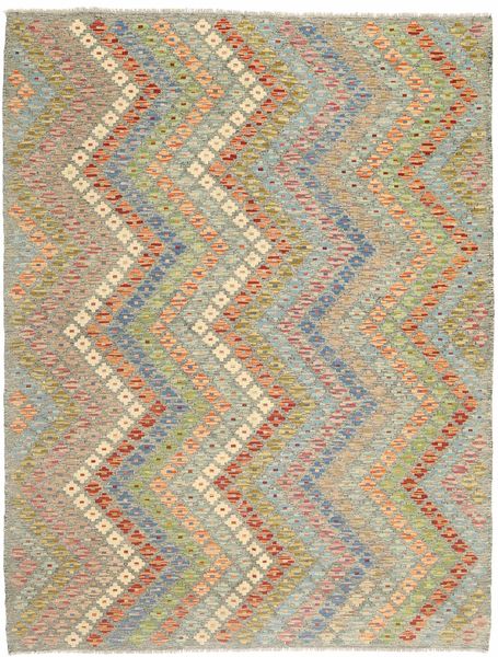 Kilim Afegão Old Style Tapete 183X236 Oriental Tecidos À Mão Castanho Claro/Cinzento Claro (Lã, Afeganistão)