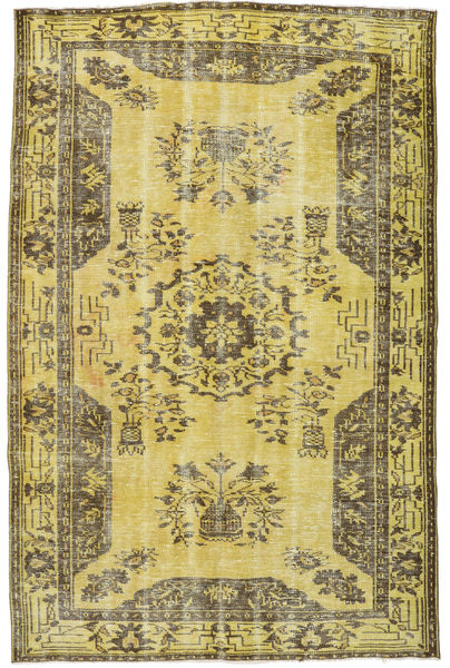 Colored Vintage 러그 167X256 정품
 모던 수제 옐로우/올리브 그린 (울, 터키)