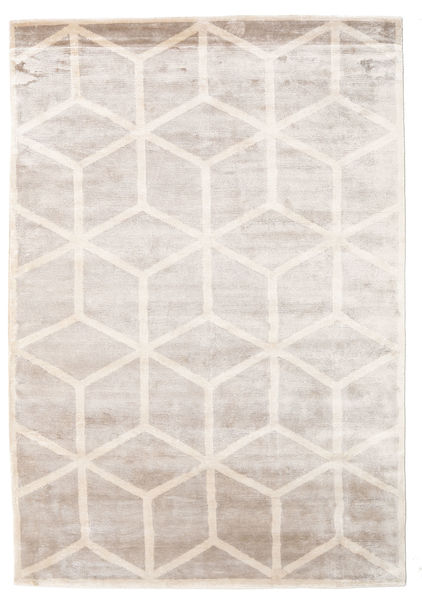 Facets Rug 170X240 Authentic
 Modern Handknotted White/Creme/Light Grey ( India)