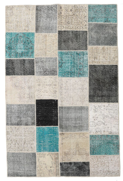 Patchwork Rug 198X302 Authentic
 Modern Handknotted Light Grey/Dark Grey (Wool, Turkey)