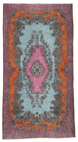 Colored Vintage Relief Sag 115X217 Autentični
 Moderni Ručno Uzlan Tamnosiva/Tamnosmeđa (Vuna, Turska)