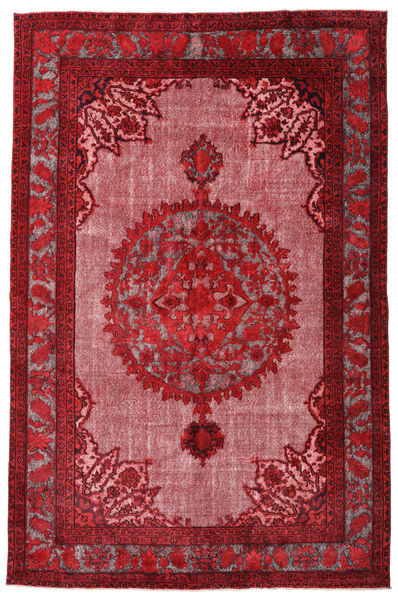 Colored Vintage Relief Sag 207X312 Autentični
 Moderni Ručno Uzlan Tamnocrvena/Grimizno Crvena (Vuna, Turska)