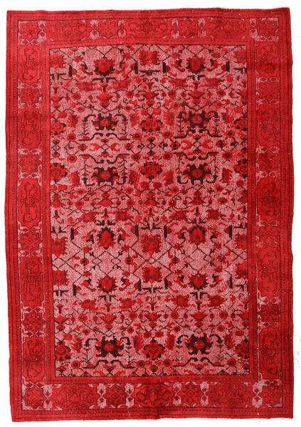 Colored Vintage Relief Teppe 216X314 Ekte Moderne Håndknyttet Rust/Rosa (Ull, Tyrkia)