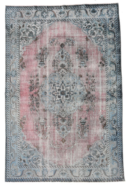 Colored Vintage Relief Matta 190X285 Äkta Modern Handknuten Mörkgrå/Ljusgrå (Ull, Turkiet)