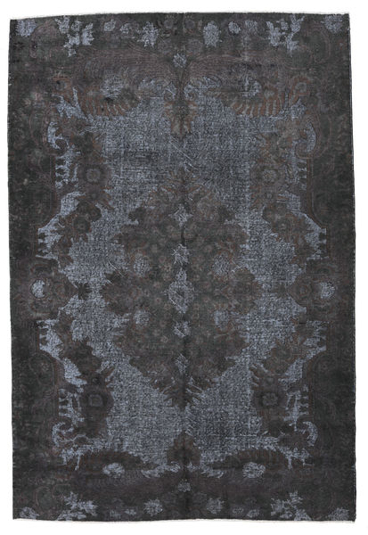 Colored Vintage Relief Sag 205X310 Autentični
 Moderni Ručno Uzlan Tamnosiva/Crna (Vuna, Turska)