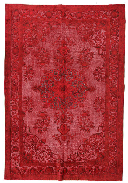 Colored Vintage Relief Tapijt 213X310 Echt Modern Handgeknoopt Rood/Roestkleur (Wol, Turkije)