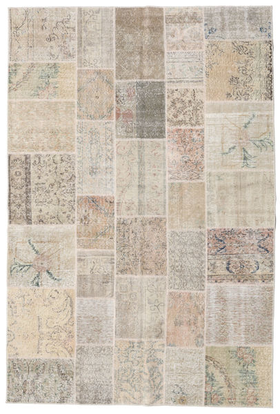 Patchwork Szőnyeg 200X300 Modern Csomózású Világosszürke/Világosbarna (Gyapjú, Törökország)