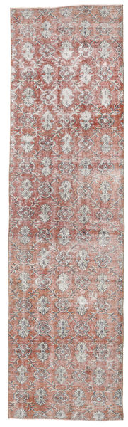 Colored Vintage Teppich
 92X330 Echter Moderner Handgeknüpfter Läufer Hellrosa/Hellgrau (Wolle, Türkei)