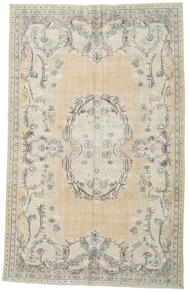 Colored Vintage Szőnyeg 200X323 Modern Csomózású Világosszürke/Világosbarna (Gyapjú, Törökország)