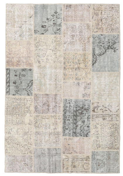 Patchwork Teppich
 158X232 Echter Moderner Handgeknüpfter Hellgrau (Wolle, Türkei)