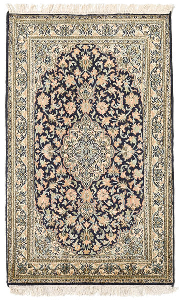 Kashmir Pura Seda Tapete 65X95 Oriental Feito A Mão Castanho Claro/Bege (Seda, Índia)